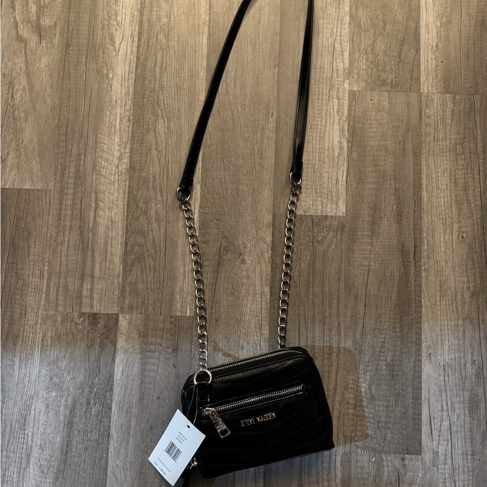 Steve Madden Black Crossbody Bag with Chain Strap